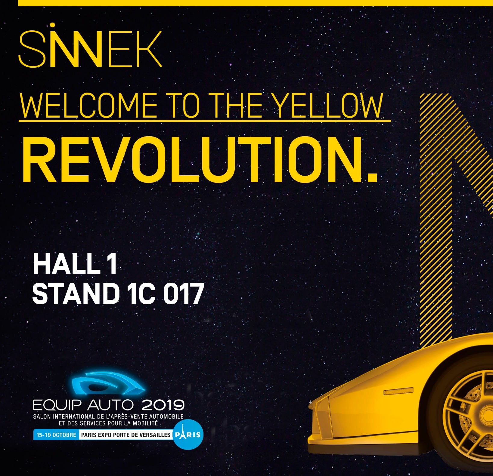 SINNEK estará en la Feria EquipAuto 2019